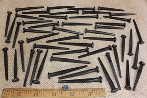 2 1/2" Rosehead 50 nails antique square wrought iron Spikes Decorative 2.5"