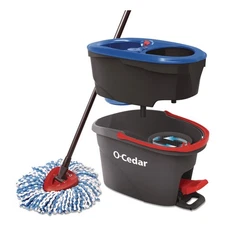 O-Cedar 168534EA EZWring RinseClean Spin Mop System - Blue/White/Red/Gray New