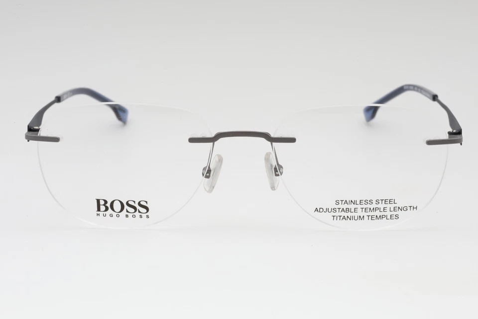 Óculos HUGO BOSS 1265/B 9T9 armação azul rutênio fosco 54mm - Imagem 2 de 4
