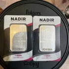 2x1 oz Nadir Refinery Silver Bar .999 Fine (in Assay) Consecutive Serial Numbers