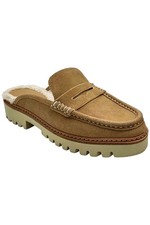 Donald Pliner Women's Hillie Calf Suede Slip On Loafers Sand