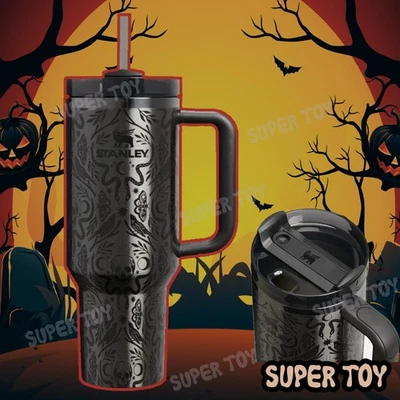 SUPERTOYCLUB STANLEY Halloween Quencher H2.0 Flowstate 40oz Tumbler Deadly Damask New