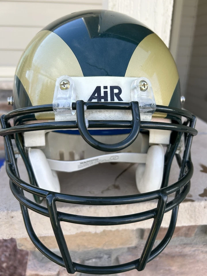 CASCO DE FÚTBOL COLORADO RAMS Serie Auténtica SCHUTT (Hecho en EE. UU.) Tamaño Completo Foto 3 de 4