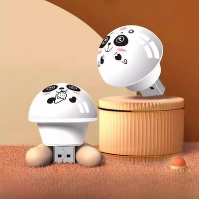 Voice-activated Panda LED Night Light, Smart Eye-Protecting USB Night Light