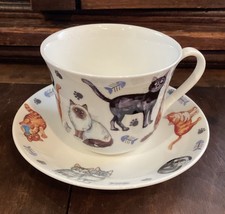 Roy Kirkham Fine Bone China Tea Cup And Saucer Cats Whiskers 2012