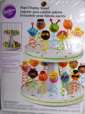 Wilton 2-Tier Cake Pop Stand Holds 28 , White Pops Display Stand New
