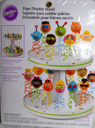 Wilton 2-Tier Cake Pop Stand (Holds 28), White (Pops Display Stand)  New - 第 1/5 張圖片