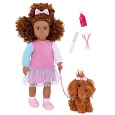 Our Generation Safie  Ginger 18" Doll  Pet Puppy Set