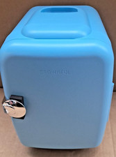 Mini Fridge 4L 6 Can Portable Car Cooler Warmer Skincare Makeup Matte Blue