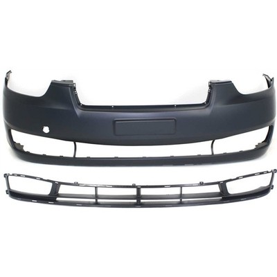 Bumper Cover Kit For 2006-2011 Hyundai Accent Front Primed with Fog Light Holes