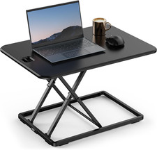 VonHaus Standing Desk Converter, Height Adjustable X-Frame Computer Workstation,