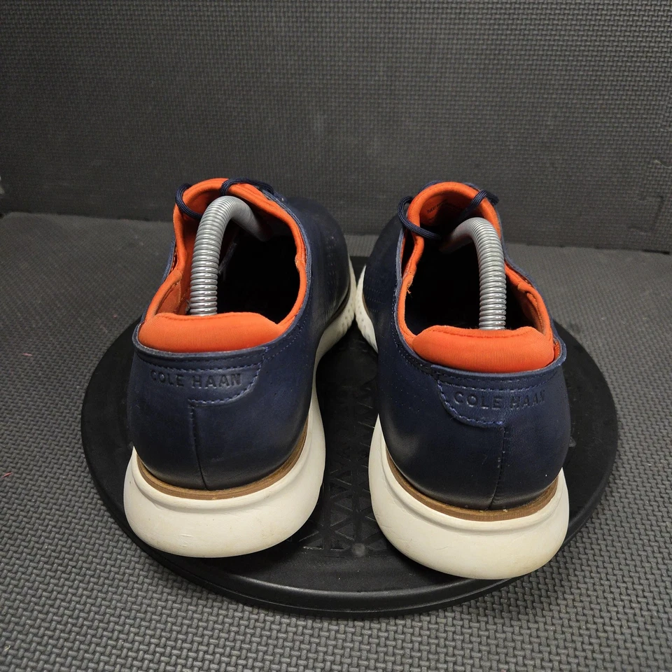 Cole Haan Zerogrand Zapatos Para Hombre Talla 9W Azul Marino Naranja Cuero Oxford Foto 4 de 4
