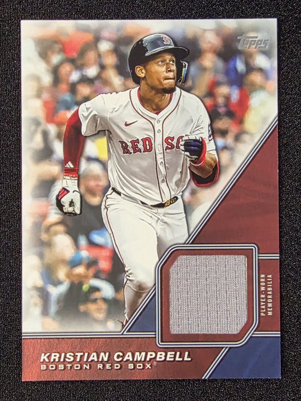Kristian Campbell 2026 Topps Series 1 Relic Card MLM-KC Game Used Red Sox