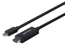 Manhattan Mini DisplayPort 1.1 to HDMI Cable, 1080p 60Hz, 1.8m, Male to Male,