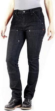 Dovetail Workwear Women's Maven Slim Cargo Pants, Heathered Black Denim, 6 Short