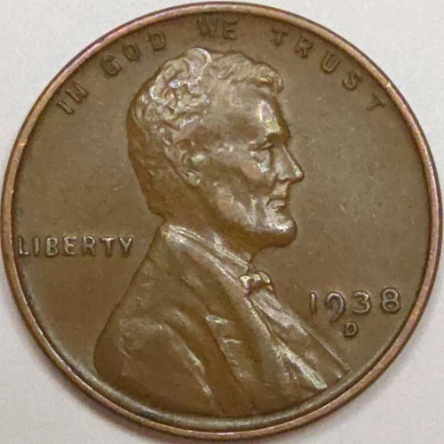 1938-D Lincoln Wheat Cent - XF (Lot#1)