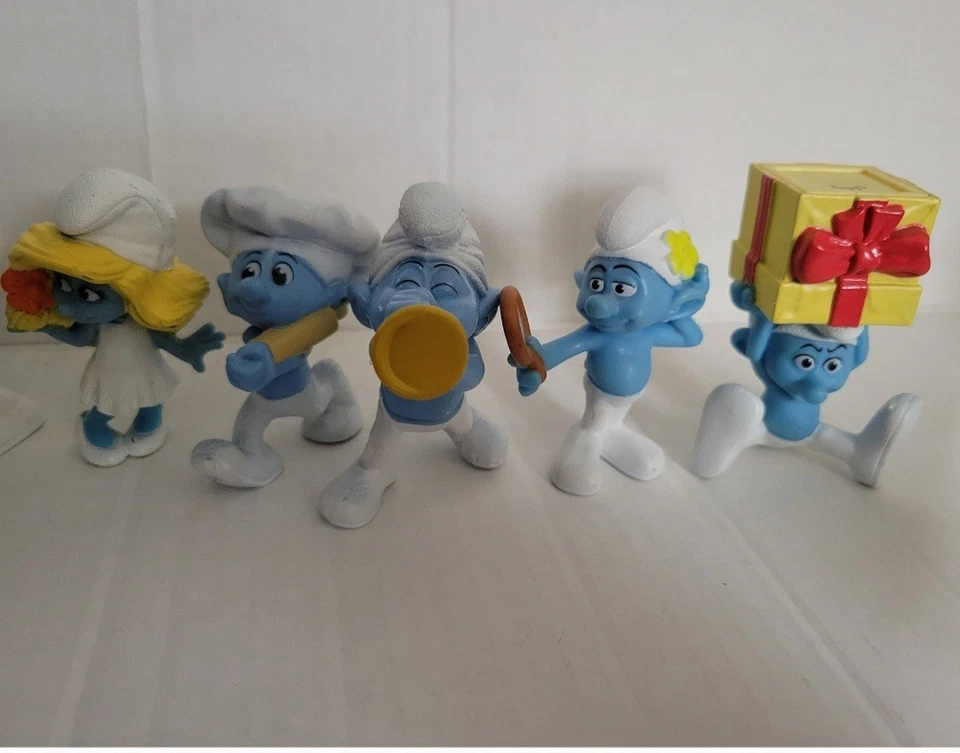 Lote de 9 brinquedos McDonald's 2011 e 2013 Smurfs Happy Meal bom estado usado - Imagem 4 de 4
