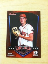 2013 BOWMAN UNDER ARMOUR MICAH MINIARD BASEBALL FACTORY  ROOKIES