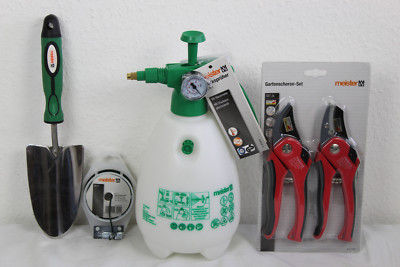 Meister Set Drucksprüher 2 L, mit Manometer, 9930590+9719600+9970000+9840010