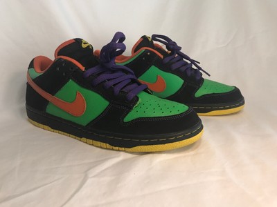Nike Dunk Low Premium SB Halloween Size 9.5 Green Spark Orange 313170-381 | eBay