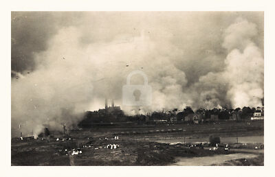 Salem MA Massachusetts Fire (2) 1914 RPPC Photo Postcard Copy