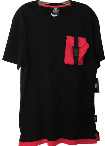 Switch Remarkable-Womens size XL-100% Cotton-Short Sleeve-Black/Red-Pocket- NEW
