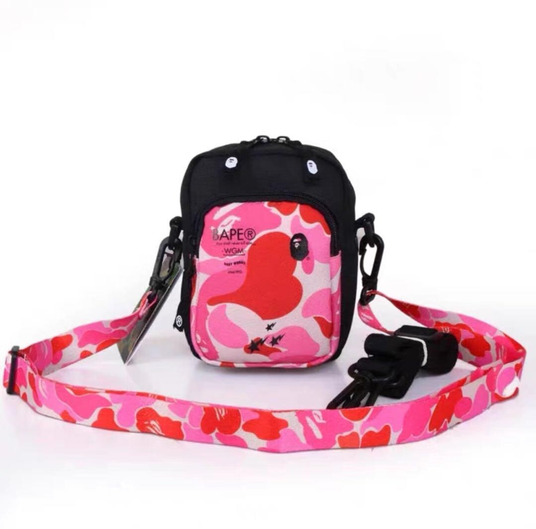 BAPE A Bathing Ape ABC Mini Shoulder Bag M Camo pink with 2