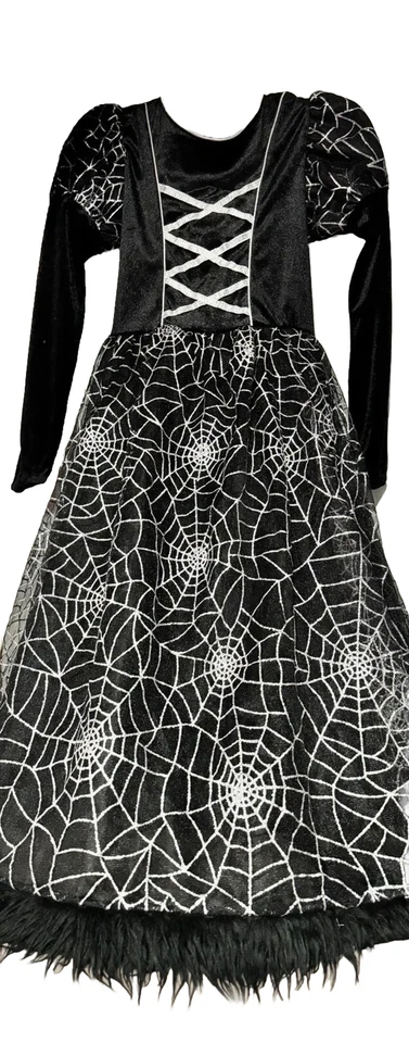 Hollow’s Eve deluxe witch girl’s costume, Sz.S ( 7-8), Color Black And Silver - Image 2 of 4