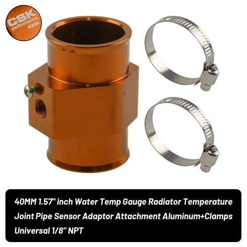40MM 1.57" Water Temp Gauge Radiator Sensor Adaptor Attachment Aluminum Gold - Picture 6 of 8