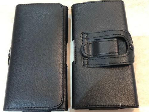 For Motorola G54 5G Black Leather Tradesman Belt Clip Loop Case Holster - Picture 9 of 9