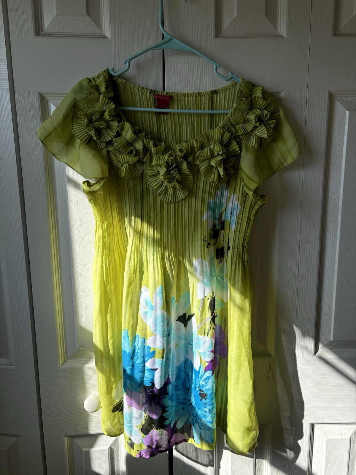 Sheer ruffled floral cocktail slip dress with flowy fairy vibes-image