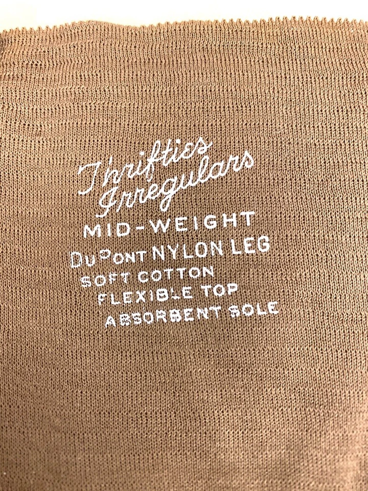 VTG Nylon Stockings Thrifties Cuban Seamed Hosiery Nylon Cotton Maple Glace 11 - Image 3 of 4