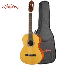 Walden N350 3/4 Size Standard Classical Nylon Acoustic Guitar Natural With Bag