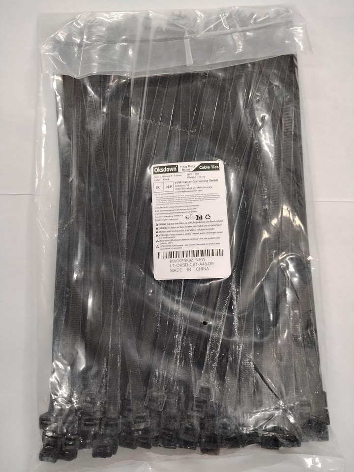 100 Pack 12 Inch Black Heavy Duty Zip Ties Thick Cable Ties With 120