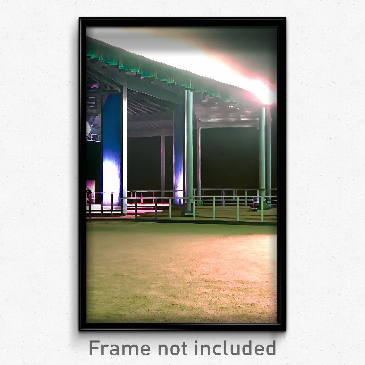 8 Bit Psychedelic Pixel Art Poster - Basic Pavillion Trippy Video Game Print