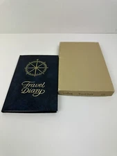 Travel Diary C.R. Gibson G1481 Blue 1965 Vintage *RARE* Made In The USA