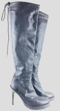 ANN DEMEULEMEESTER High Heel Boots,Black Leather US 10 RARE worn once