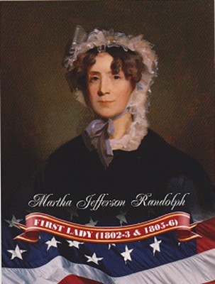 ''Martha Randolph'' (1st Lady-1802 & 1805)-Daughter-Pres.Jefferson{Postcard{RB30-}