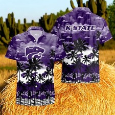 Kansas State Wildcats Palms Tree Hawaiian Shirt