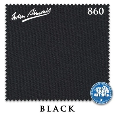 IWAN SIMONIS 8' Simonis 860 Pool Table Cloth - Black - AUTHORIZED DEALER