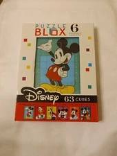 LARGE Disney Puzzle Blox The Six-Sided 63 Cube Pieces Brainwright - NEW Mickey