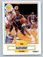 1990-91 Fleer #63 Tim Hardaway RC Rookie Golden State Warriors