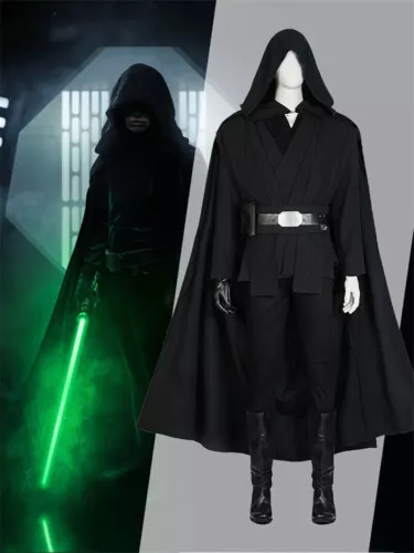 Star Wars Mandalorian Luke Skywalker Men Costume Cloak Suit Cosplay Halloween