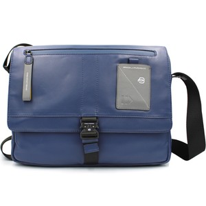 mens blue messenger bag