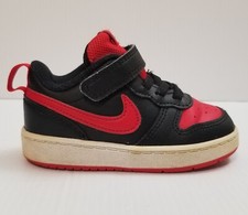 Nike Toddler Boy's 6 C Court Borough Low 2 Basketball Shoes Black/Red BQ5453-007