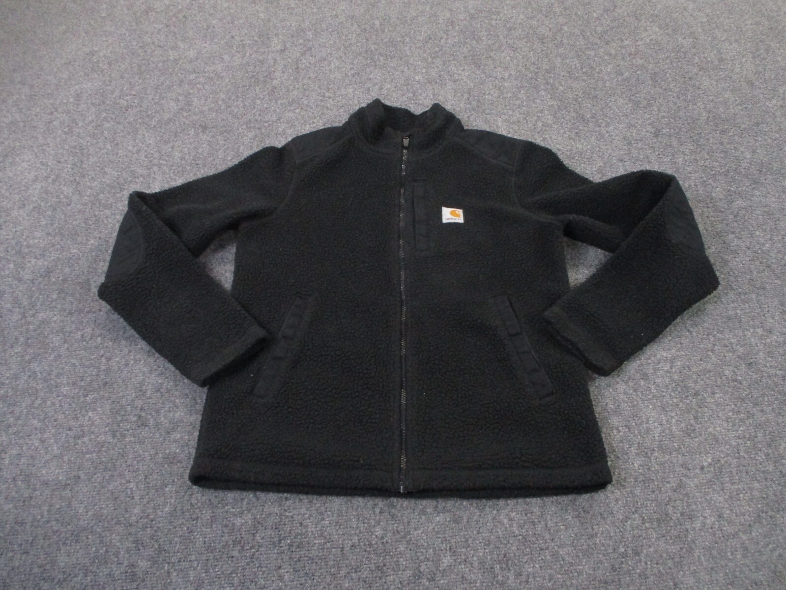 Carhartt Jacket Women S Black Relaxed S Sherpa Fleece Outdoors Workwear Hiking