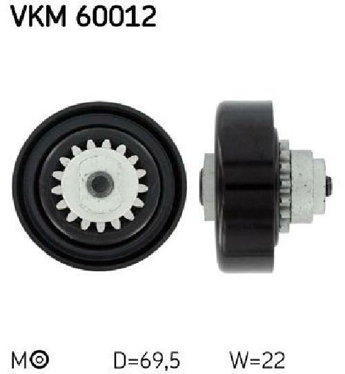 Skf Rullo Tenditore, Cinghia Poly-V Vkm 60012 - Immagine 2