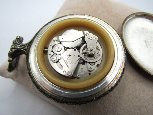 Vintage Andre' Rivalle Hunting Dog Pocket Watch Cal. EB 8800 Pocket Watch Repair - Picture 19 of 20