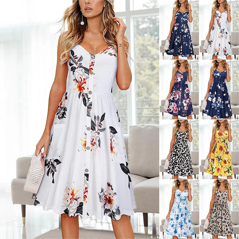 midi summer dresses for women