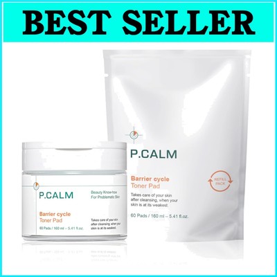 Korean Skincare Daily Toner Pads: 60+60 Packs for Hydrating Sensitive Skin
